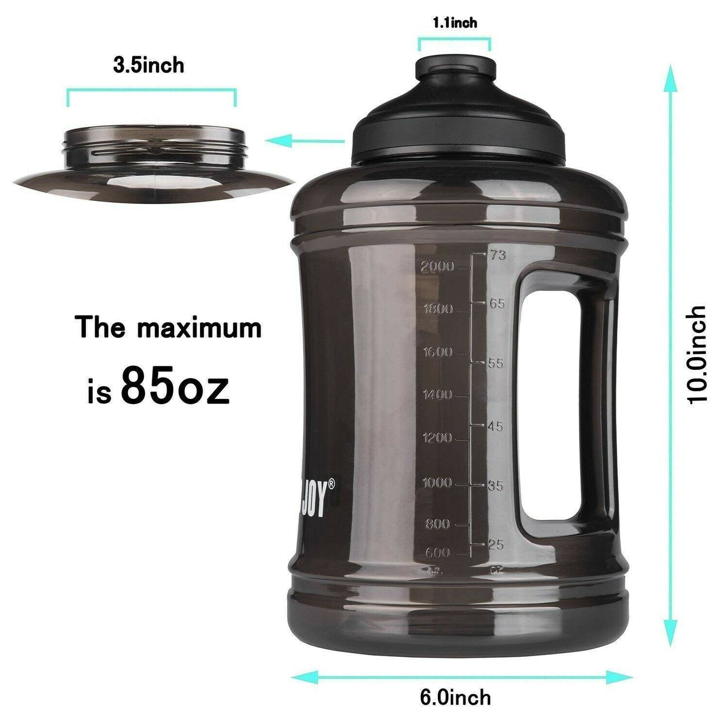 Large Capacity Plastic Bottle for Sport and Camping, 2.5L - WBP0005