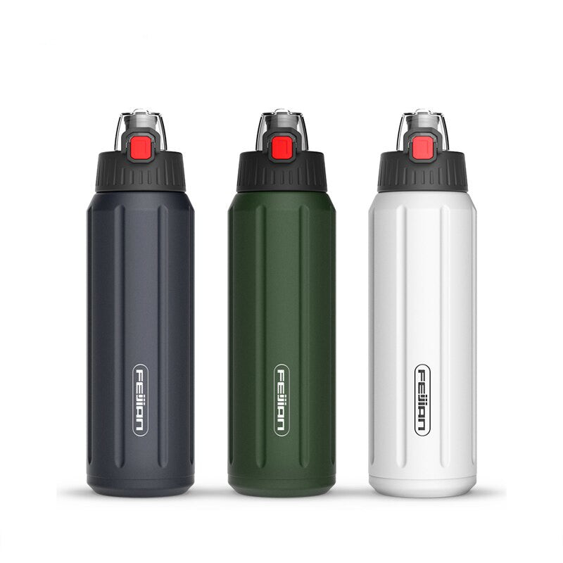 FEIJIAN Stainless Steel Double Walled Portable Bottle for Sports - Ultralight and Popular for Climbing, Hiking, Running - 600ml - WBS0015