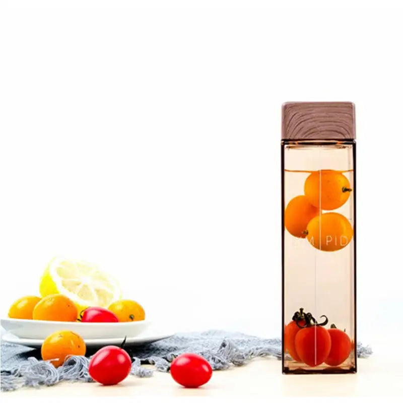 Square Plastic Water Bottle - Fruit Infuser - 500ml - WBP0027