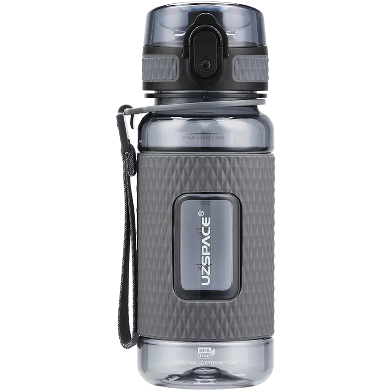 WBP0035 Flip Top Plastic Water Bottle with Strap - 400ml, 520ml, 800ml, 1100ml