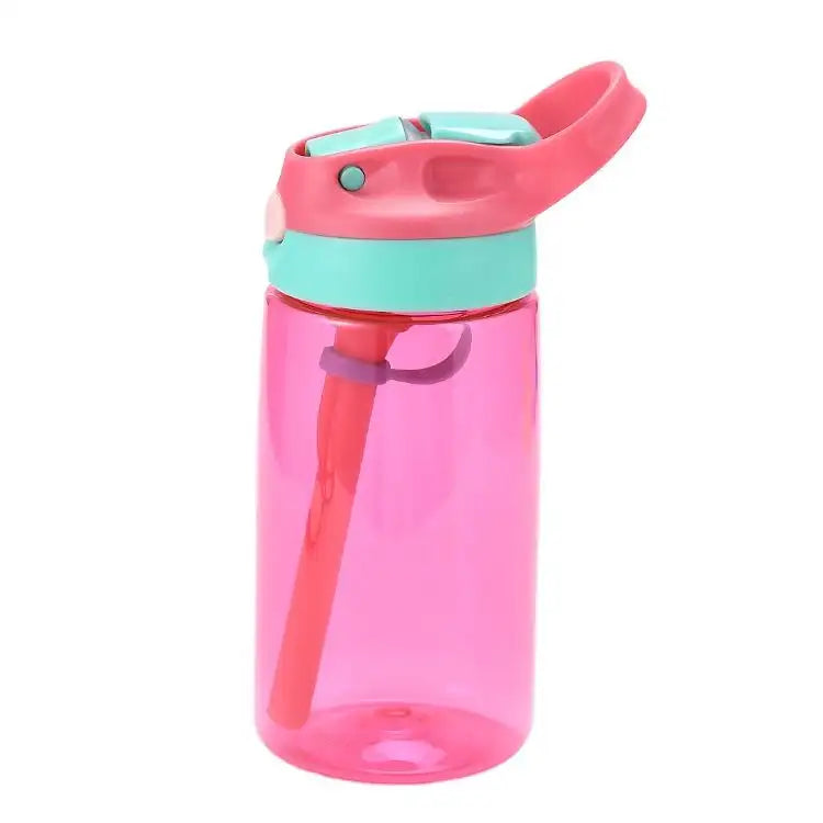 WBP0047 Portable Plastic Water Bottles with Straw for Kids - 500ml