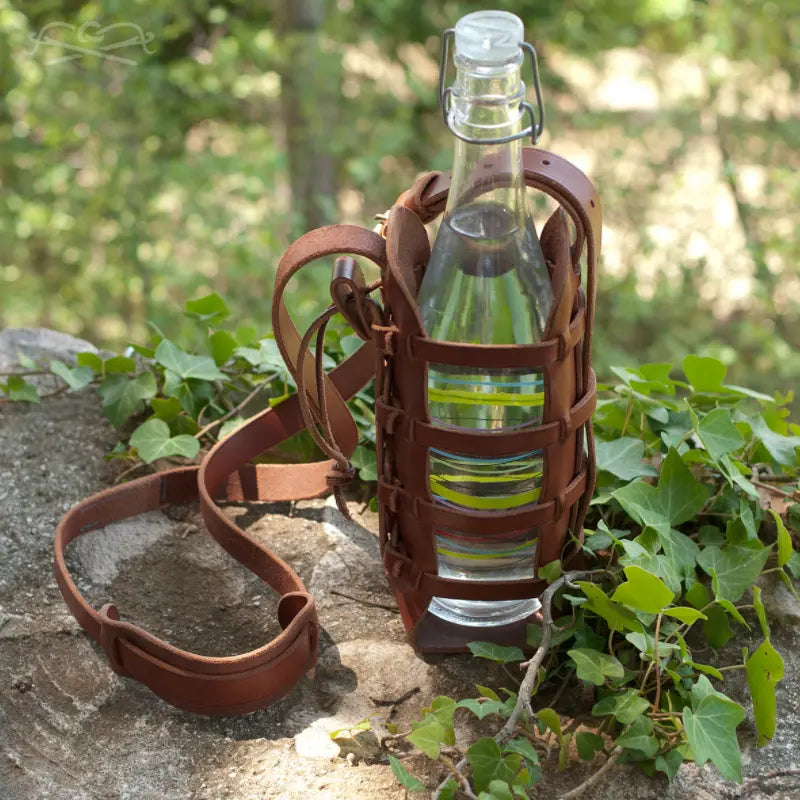 BCP0006 Handmade Genuine Leather Bottle Carrier