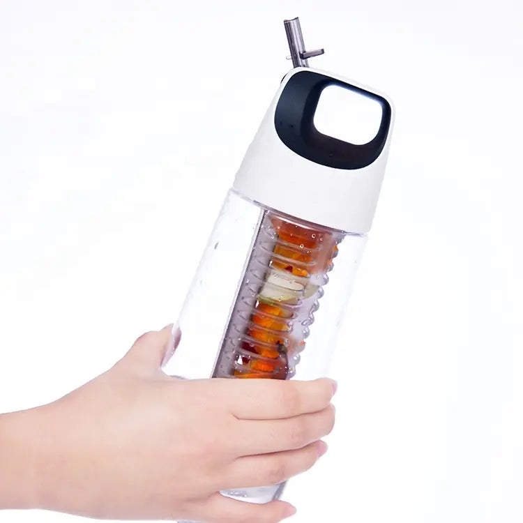 Tritan Plastic Fruit Tea Infuser with Straw for Sports, 700ml - WBP0012
