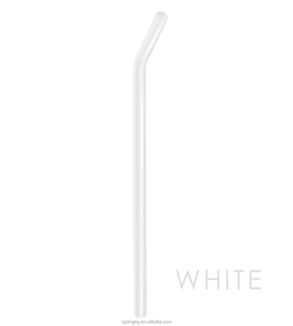 RSG0001 Reusable Straight or Bent Glass Straws - Eco-Friendly and High Borosilicate Clear Glass Drinking Straw
