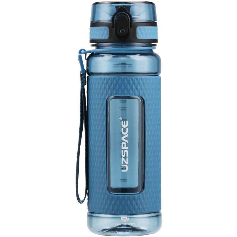 WBP0035 Flip Top Plastic Water Bottle with Strap - 400ml, 520ml, 800ml, 1100ml