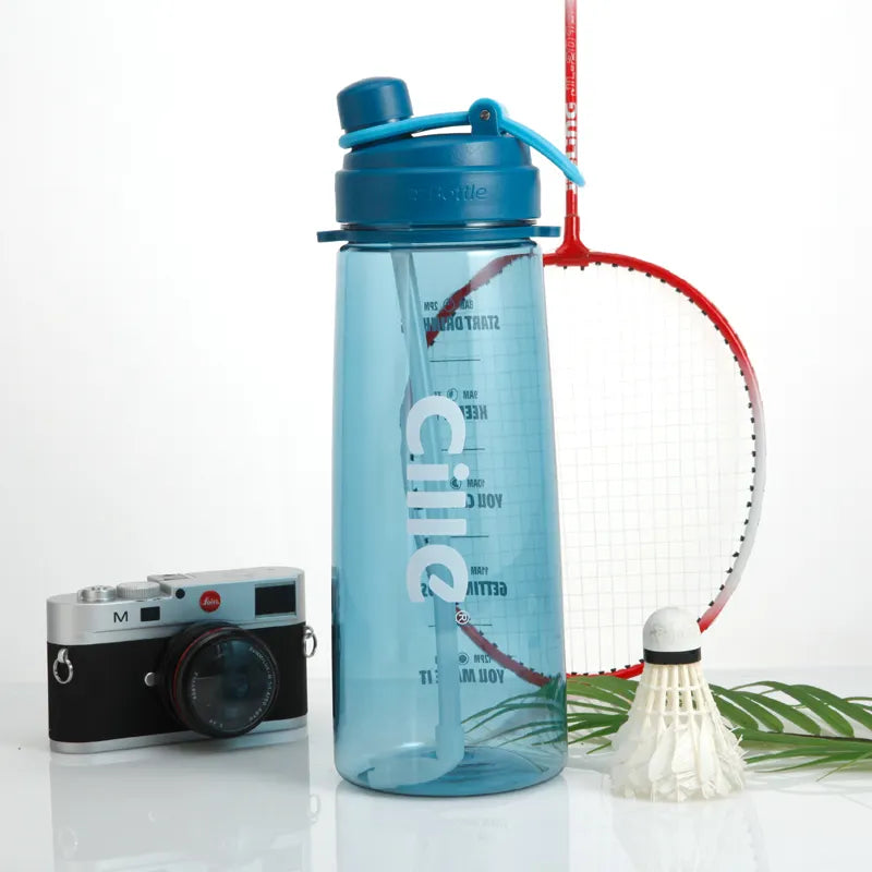 WBP0051 Cycling Plastic Water Bottle with Motivational Features - 1.7L Half-gallon