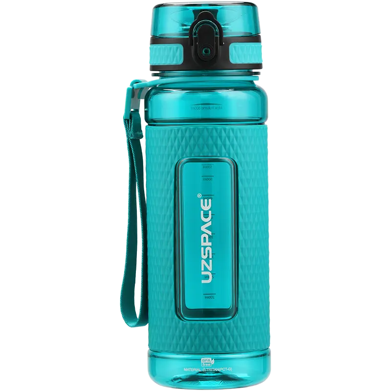 WBP0035 Flip Top Plastic Water Bottle with Strap - 400ml, 520ml, 800ml, 1100ml