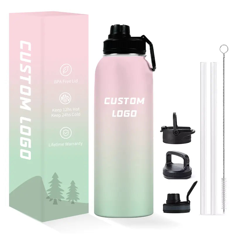 Stainless Steel Double Wall Vacuum Insulated Thermos - Wide Mouth, Sports Bottle, 500ml - WBS0027