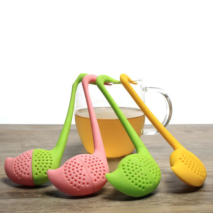 Goose Shape Tea Infuser with Long Neck, Green Silicone Tea Strainer & Steeper - MTI0002