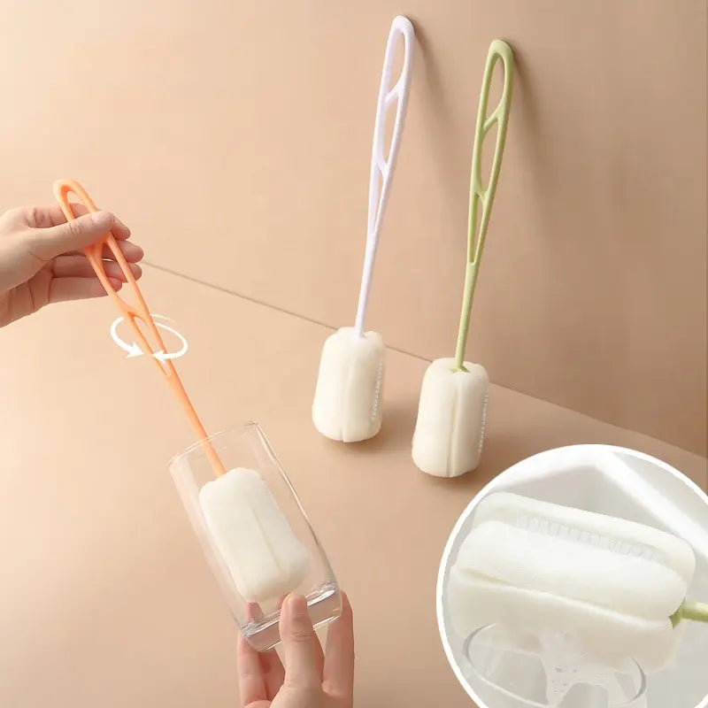 CBM0003 Long Handle Bottle Sponge Cleaning Brus