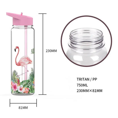WBP0039 Plastic Water Bottle with Straw - 700ml