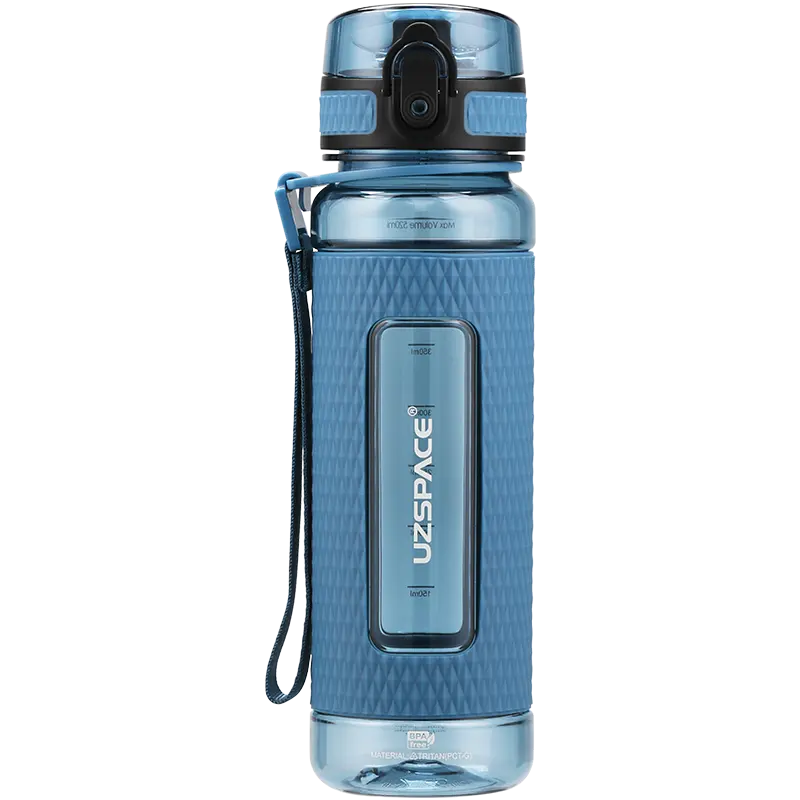 WBP0035 Flip Top Plastic Water Bottle with Strap - 400ml, 520ml, 800ml, 1100ml