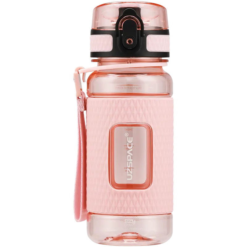 WBP0035 Flip Top Plastic Water Bottle with Strap - 400ml, 520ml, 800ml, 1100ml