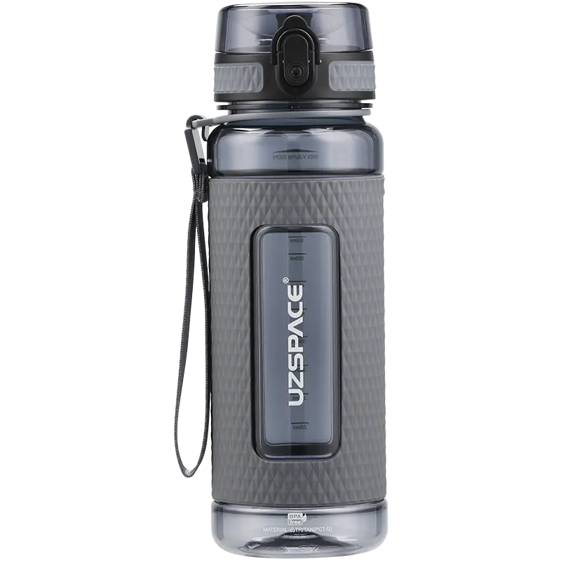 WBP0035 Flip Top Plastic Water Bottle with Strap - 400ml, 520ml, 800ml, 1100ml