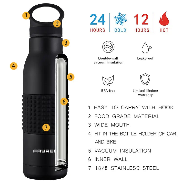 WBS0018 Mini Stainless Steel Vacuum Flask Thermos - 500ml