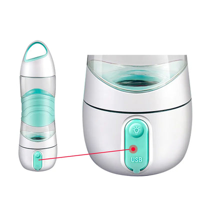 WBP0044 Smart Water Bottle with Mist Sprayer, SOS Lamp, LED Light and Drinking Reminder - 400ml