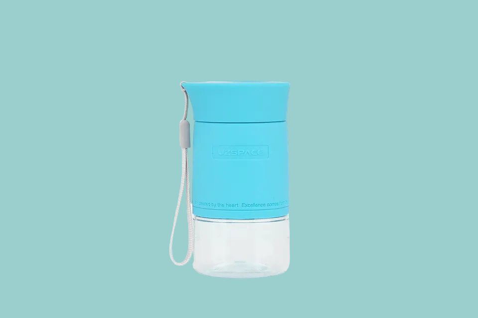 WBP0028 UZSPACE Colorful Silicone Sleeve Sport Tritan Water Bottle - 300ml