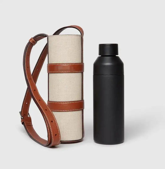 BCP0012 Vintage Linen Water-Resistant Bottle Carrier Bag