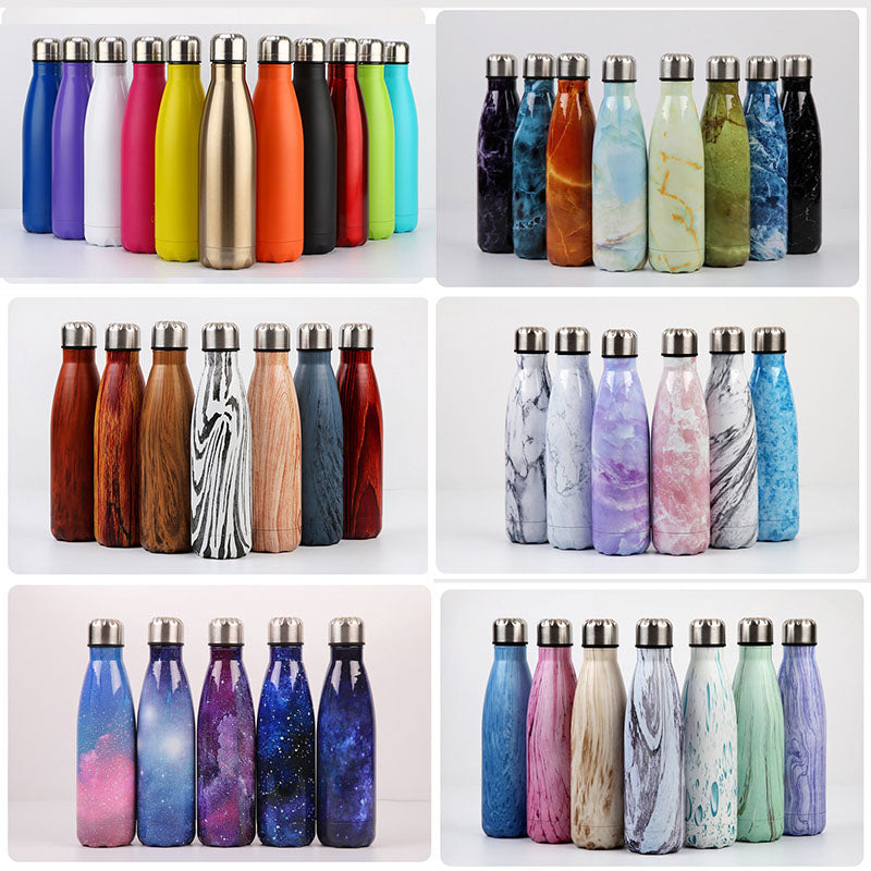 WBS0006 Stainless Steel Cola Shape Vacuum Insulated Flask - 1L (32oz), Perfect for Sports and Outdoor Activities.