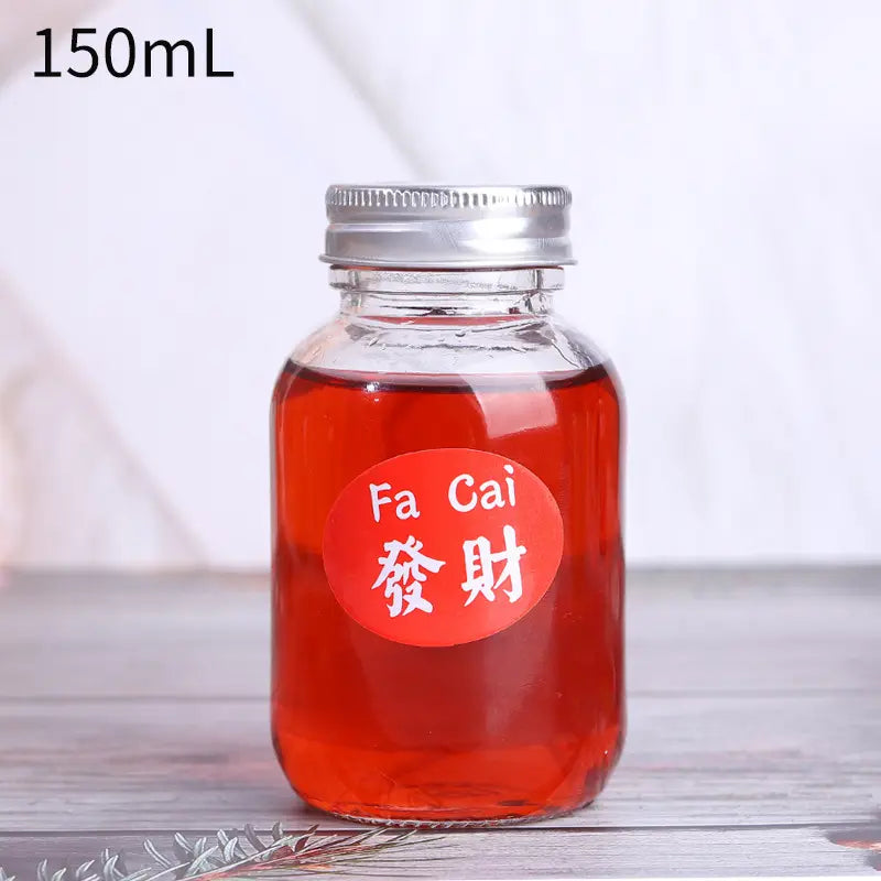 WBK0006 Round Shape Glass Bottles for Beverage Drink - 150ml, 250ml, 350ml, 500ml - Suitable for Juice and Milk