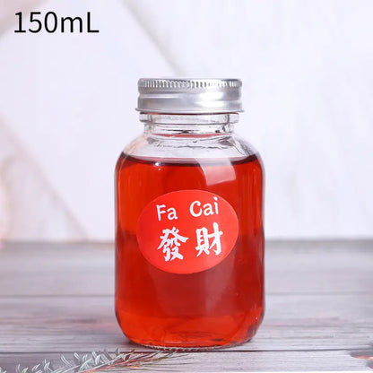 WBK0006 Round Shape Glass Bottles for Beverage Drink - 150ml, 250ml, 350ml, 500ml - Suitable for Juice and Milk
