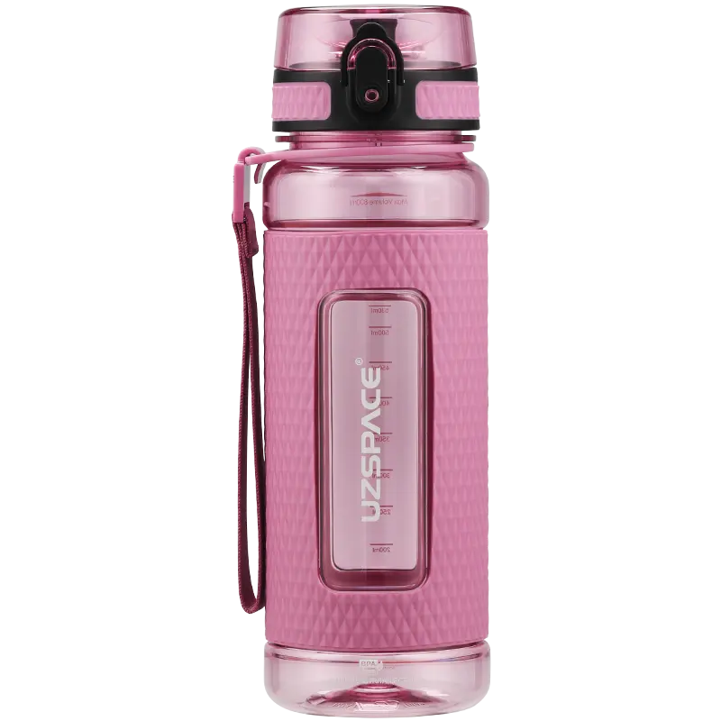 WBP0035 Flip Top Plastic Water Bottle with Strap - 400ml, 520ml, 800ml, 1100ml