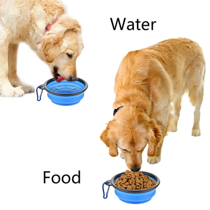 PBF0002 Collapsible Pet Silicone Food Water Bowl with Carabiner