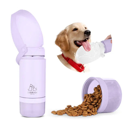 PBF0007 Pet Water Bottle with Silicone Flip-Up Bowl - 14oz,18oz