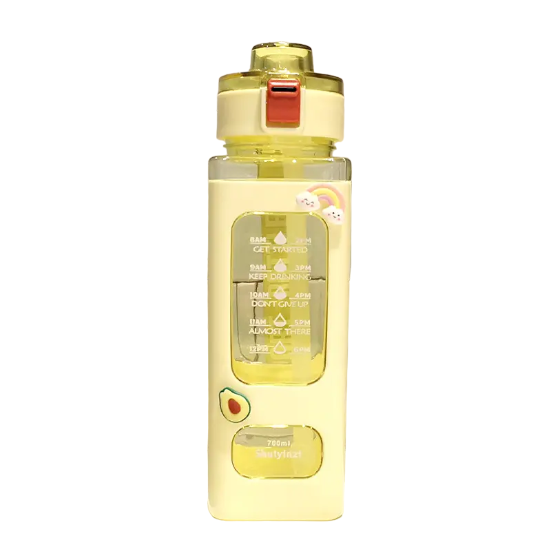 Portable Plastic Bottle with Time Marker for Student Sports, 700ml - WBP0016