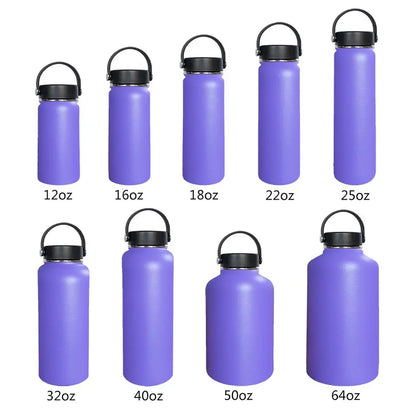 WBS0014 Stainless Steel Water Bottle - Perfect for Sports, Students, Business Gifts - Available in 12oz, 16oz, 18oz, 22oz, 25oz, 1L (32oz), and 40oz sizes