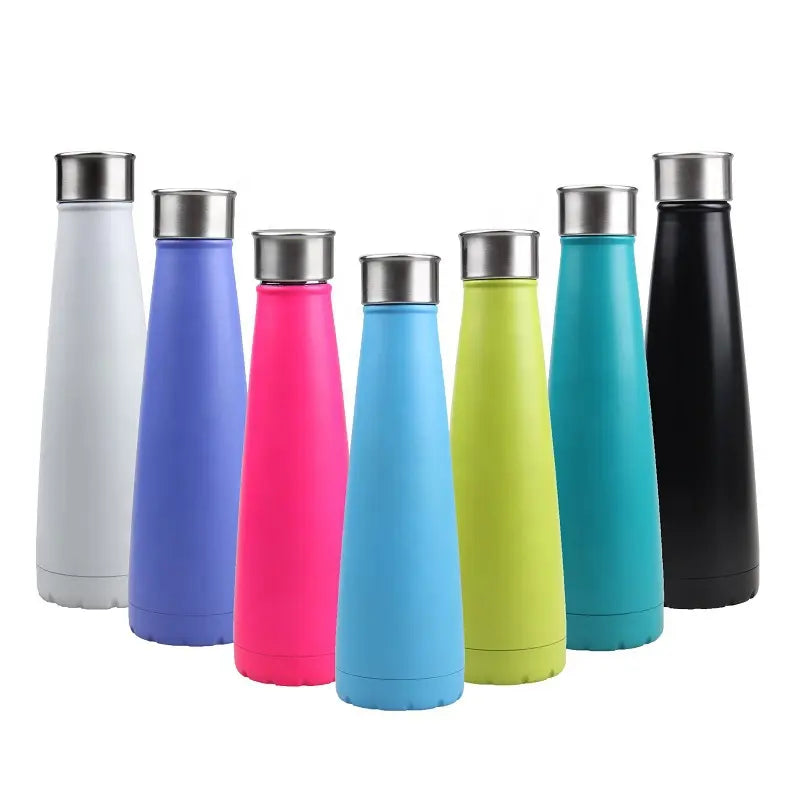 WBS0030 Stainless Steel Cola Shape Vacuum Insulated Bottle for Sports - 500ml