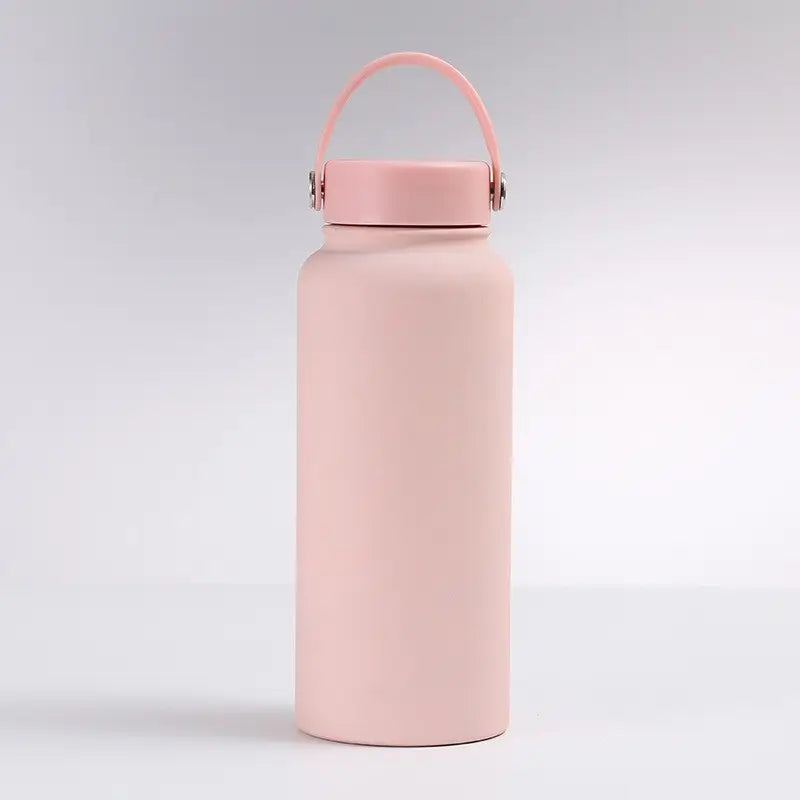 Stainless Steel Vacuum Insulated Flask Thermos with Handle Lid - 1L (32oz) - WBS0005