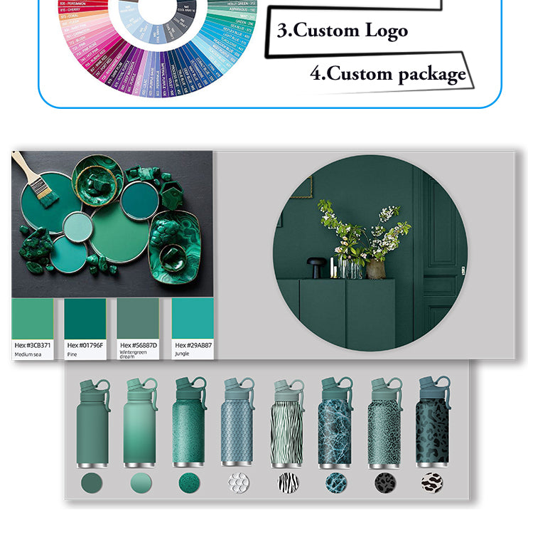 WBS0004 Stainless Steel Vacuum Insulated Flask Thermos - 12oz, 18oz, 24oz, 1L (32oz), 40oz, and 64oz sizes. Best Seller.