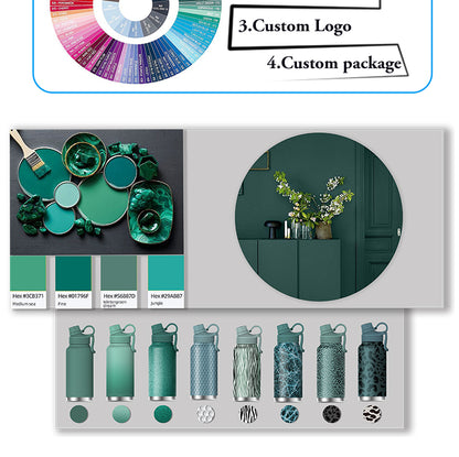 WBS0004 Stainless Steel Vacuum Insulated Flask Thermos - 12oz, 18oz, 24oz, 1L (32oz), 40oz, and 64oz sizes. Best Seller.