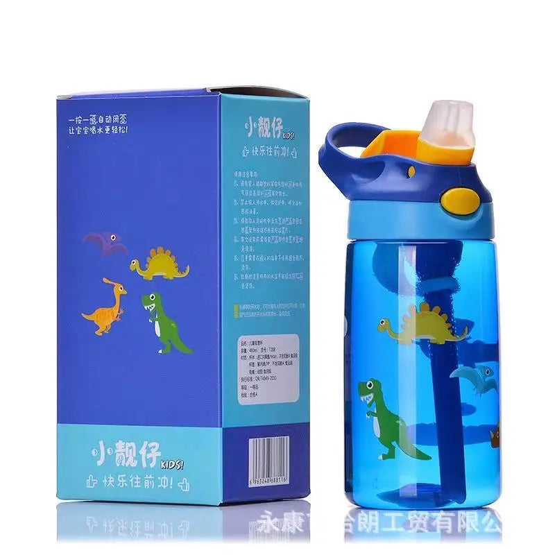 WBP0047 Portable Plastic Water Bottles with Straw for Kids - 500ml