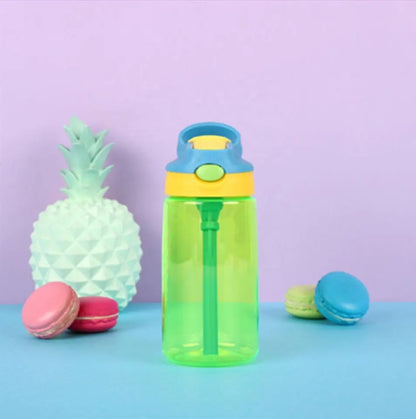 WBP0047 Portable Plastic Water Bottles with Straw for Kids - 500ml