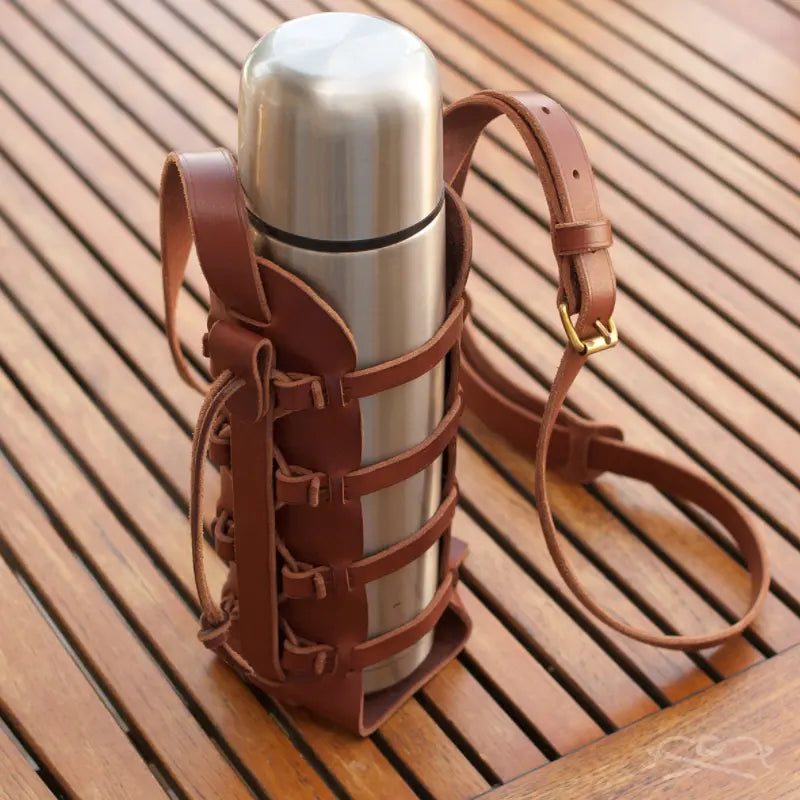 BCP0006 Handmade Genuine Leather Bottle Carrier