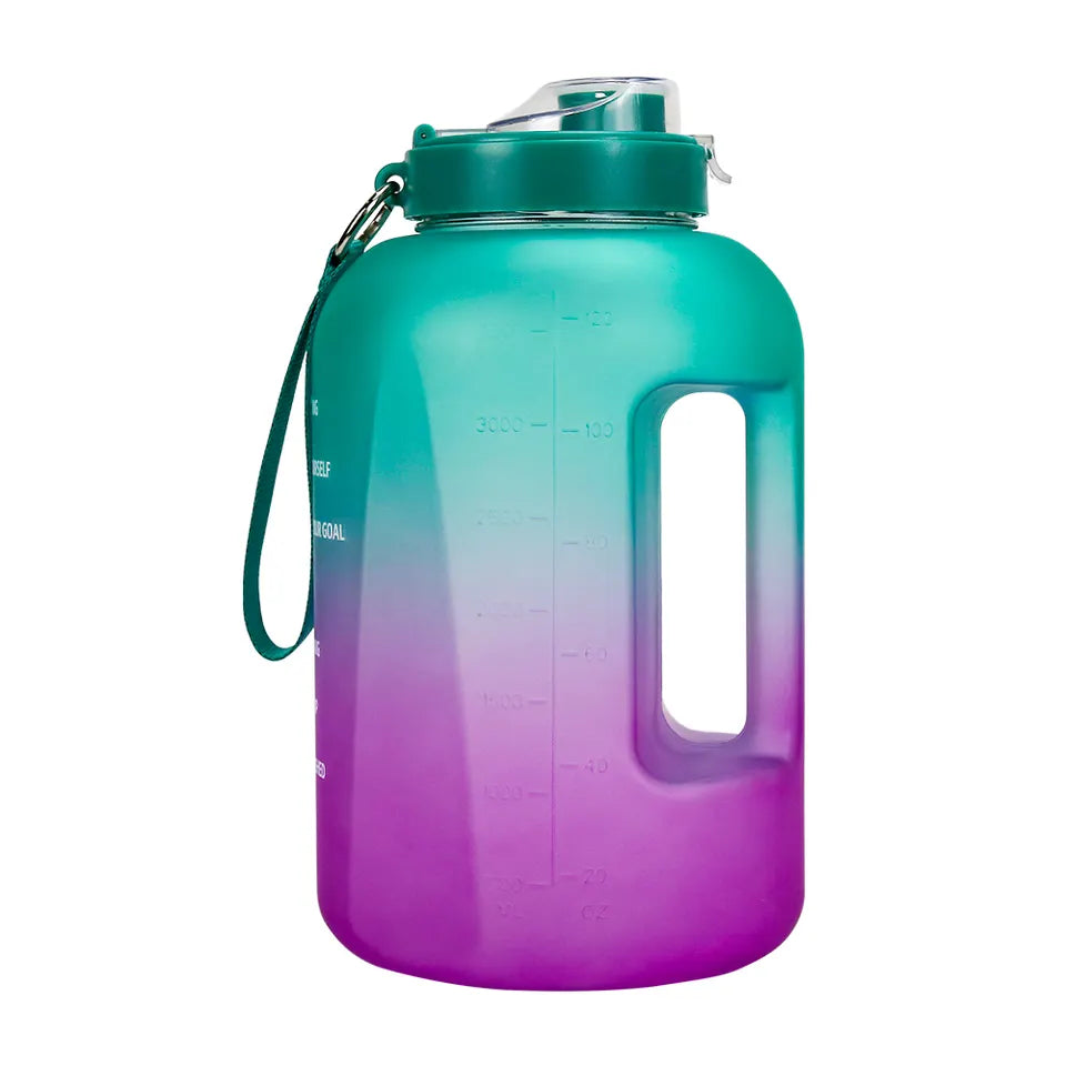 Motivational Bottle with Time Marker and Straw, 3780ml (1 Gallon) - WBP0010