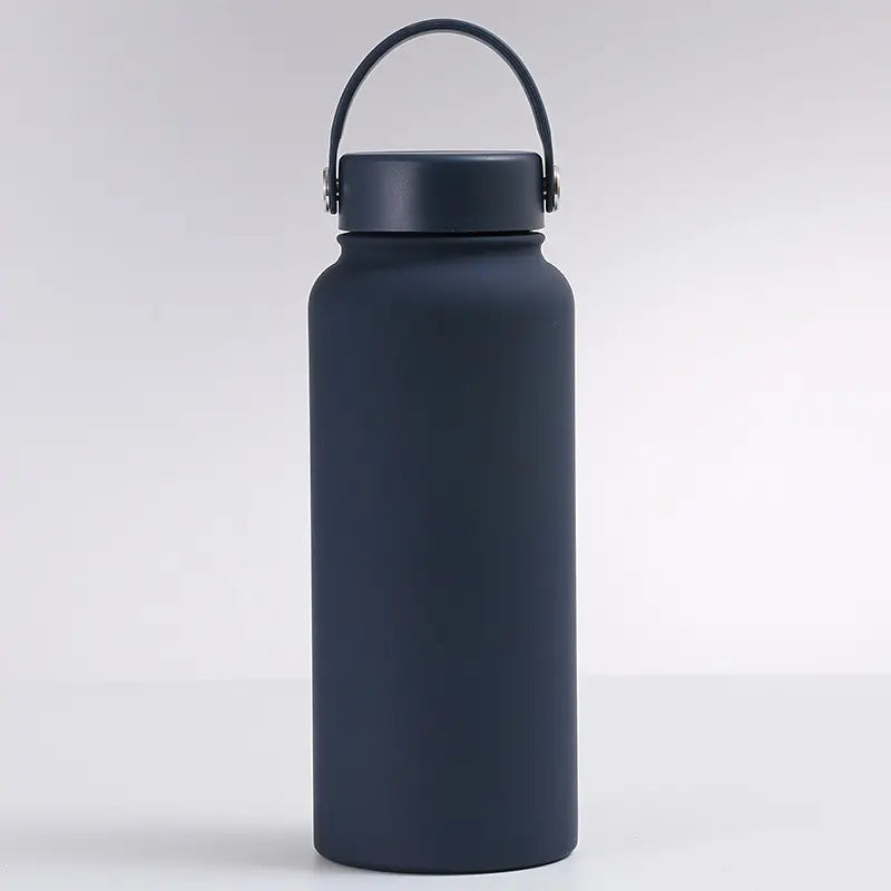 Stainless Steel Vacuum Insulated Flask Thermos with Handle Lid - 1L (32oz) - WBS0005