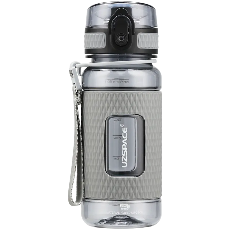 WBP0035 Flip Top Plastic Water Bottle with Strap - 400ml, 520ml, 800ml, 1100ml