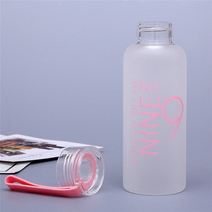 Frosted Borosilicate Glass Bottle, 450ml - WBG0006