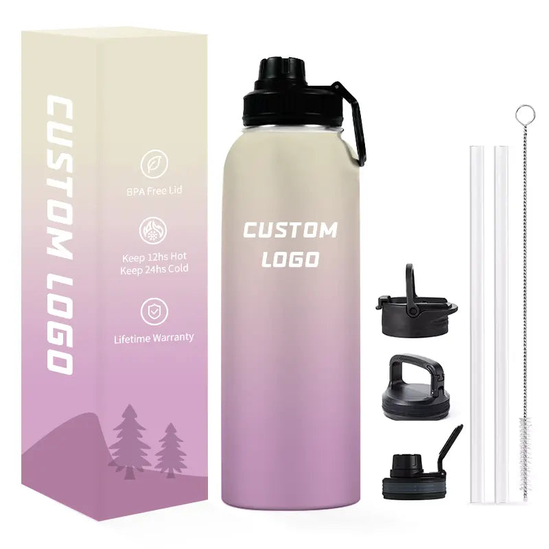 Stainless Steel Double Wall Vacuum Insulated Thermos - Wide Mouth, Sports Bottle, 500ml - WBS0027