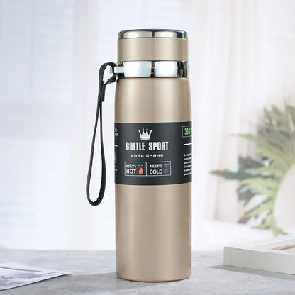 Stainless Steel Insulated Bottle with Handle, 600ml, 800ml, and 1000ml - WBS0035