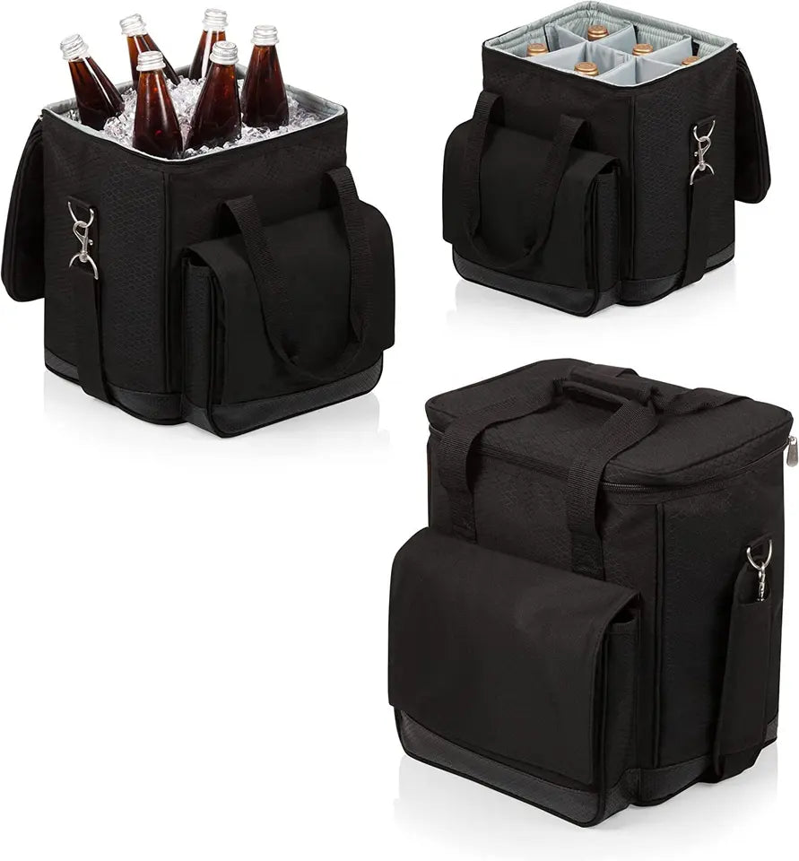 Insulated Padded Bottles Carrying Cooler Tote Bag