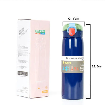 Stainless Steel Bouncing Thermos Vacuum Flask - 350ml, 500ml - WBS0022