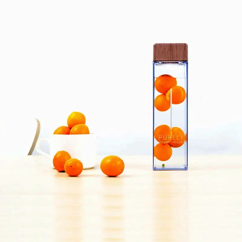 Square Plastic Water Bottle - Fruit Infuser - 500ml - WBP0027