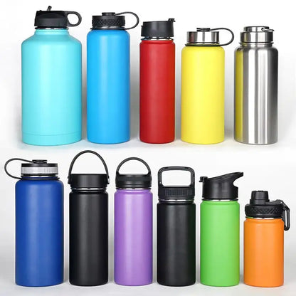 WBS0014 Stainless Steel Water Bottle - Perfect for Sports, Students, Business Gifts - Available in 12oz, 16oz, 18oz, 22oz, 25oz, 1L (32oz), and 40oz sizes