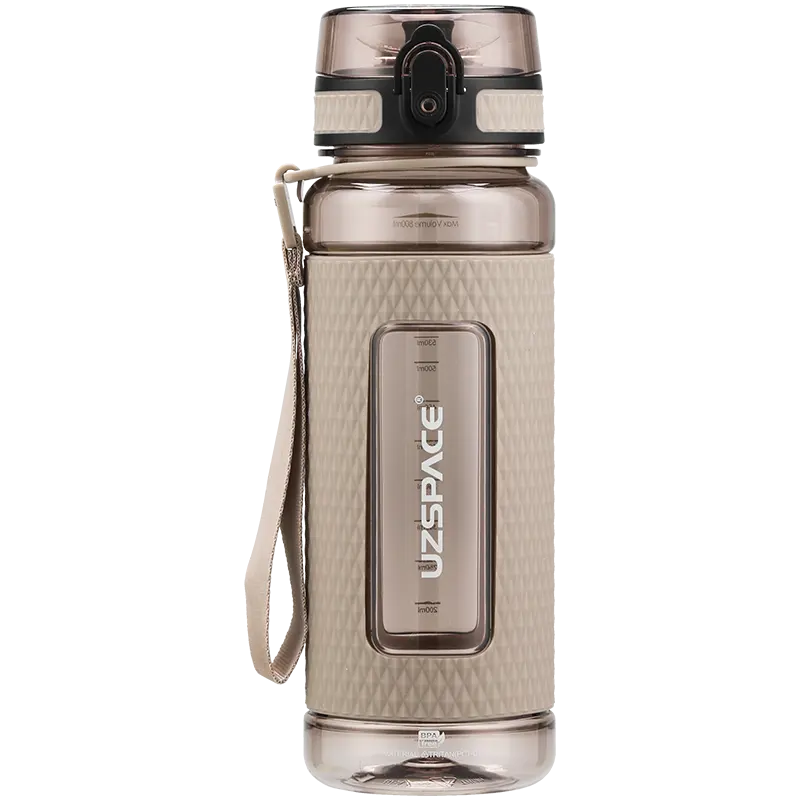 WBP0035 Flip Top Plastic Water Bottle with Strap - 400ml, 520ml, 800ml, 1100ml