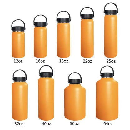 WBS0014 Stainless Steel Water Bottle - Perfect for Sports, Students, Business Gifts - Available in 12oz, 16oz, 18oz, 22oz, 25oz, 1L (32oz), and 40oz sizes