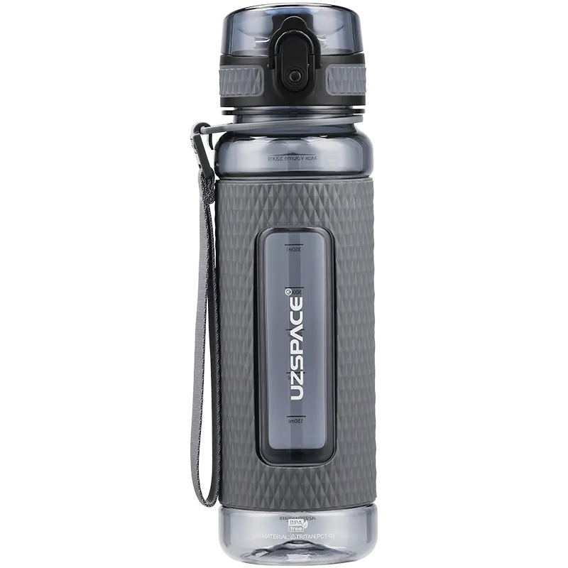 WBP0035 Flip Top Plastic Water Bottle with Strap - 400ml, 520ml, 800ml, 1100ml